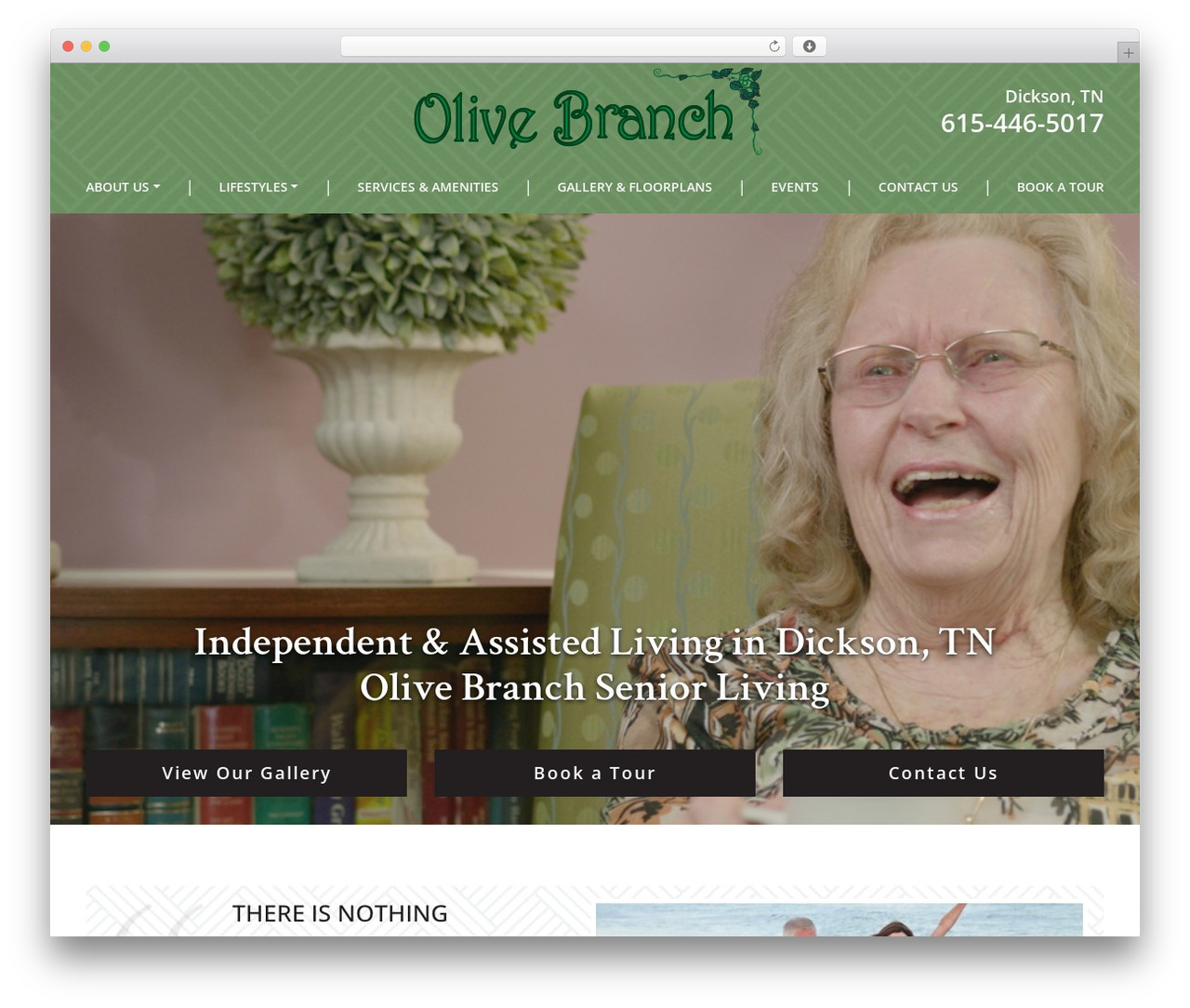 UnderStrap WordPress theme design - olivebranchseniorliving.com