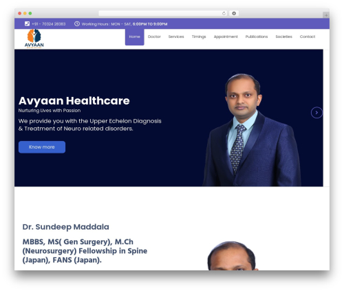 WP theme UnfinityPlus - avyaanhealthcare.com