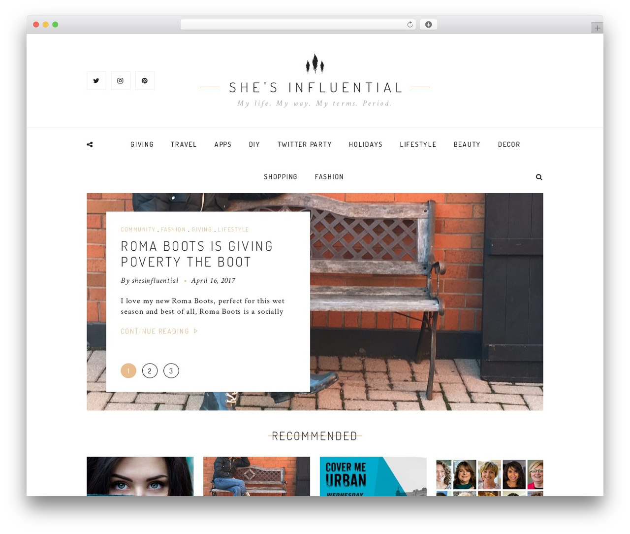 Writsy top WordPress theme - shesinfluential.com Writsy top WordPress theme - shesinfluential.com