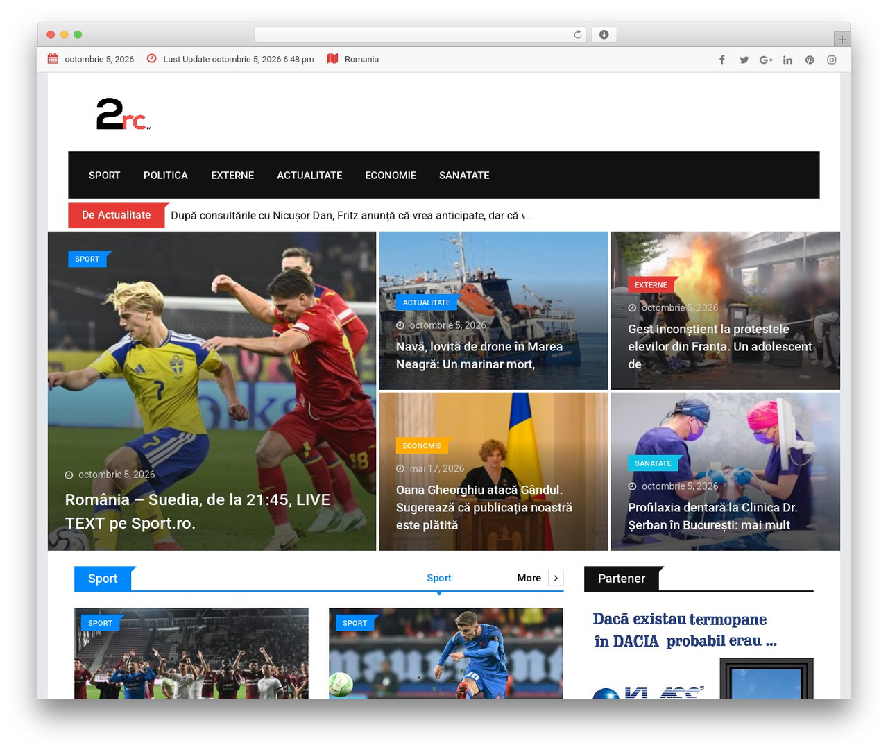 Barta theme WordPress - 2rc.ro
