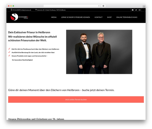 Coiffeur WordPress theme - scissorys.de