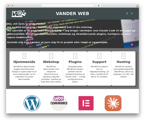 Hello Elementor free WordPress theme - vander.dk
