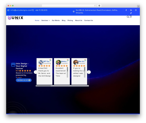 Techtlk header footer WordPress plugin - unixdesigns.com
