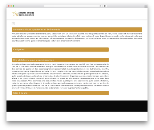 WordPress theme generic-site - annuaire-artistes-spectacles-evenements.com