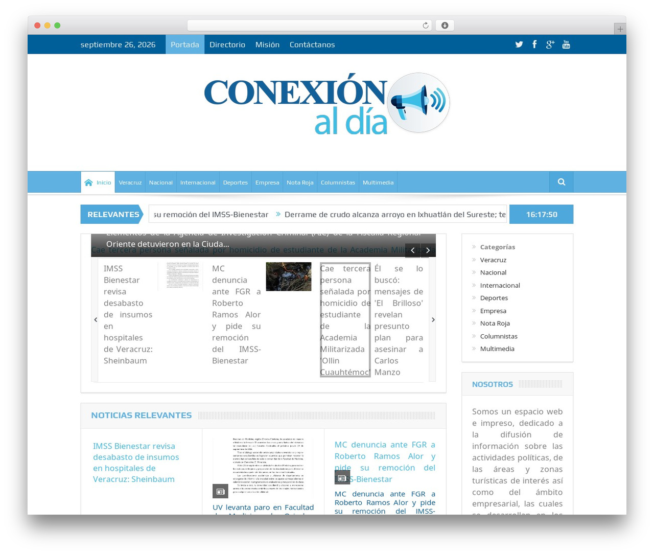 WordPress theme Revista Trayecto - conexionaldia.com