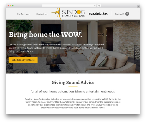 Custom Wordpress Theme WordPress theme - sundoghomesystems.com