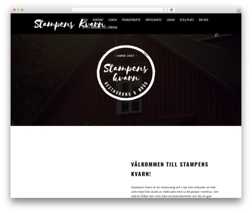 Divi WordPress theme - stampenskvarn.nu