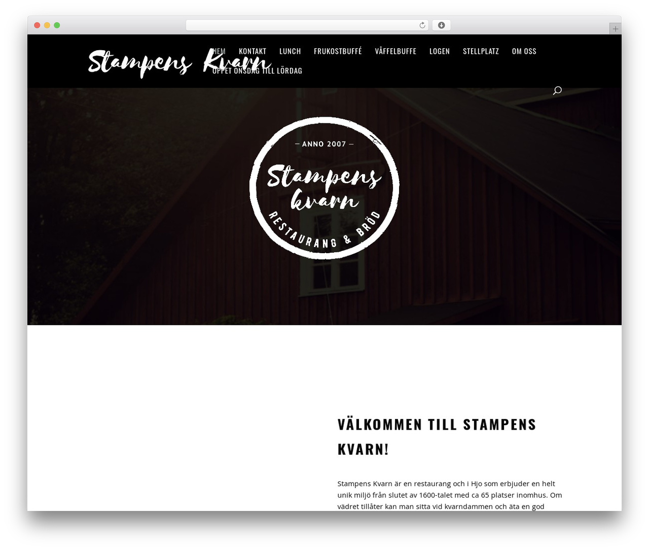 Divi WordPress theme - stampenskvarn.nu