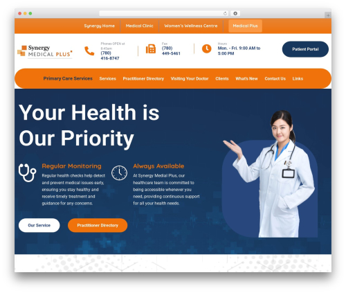 Medixi medical WordPress theme - synergymedicalplus.ca