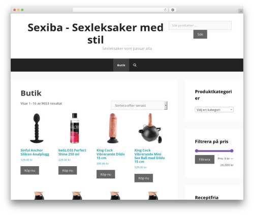 WordPress website theme GeneratePress - sexiba.se