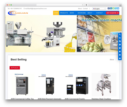 FullBlock WordPress theme - caiguanmachinery.com