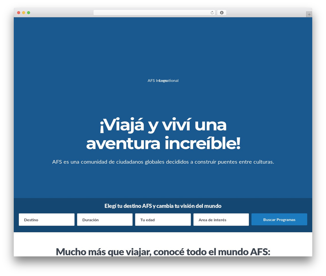 Theme WordPress AFS Core Theme - afs.org.ar
