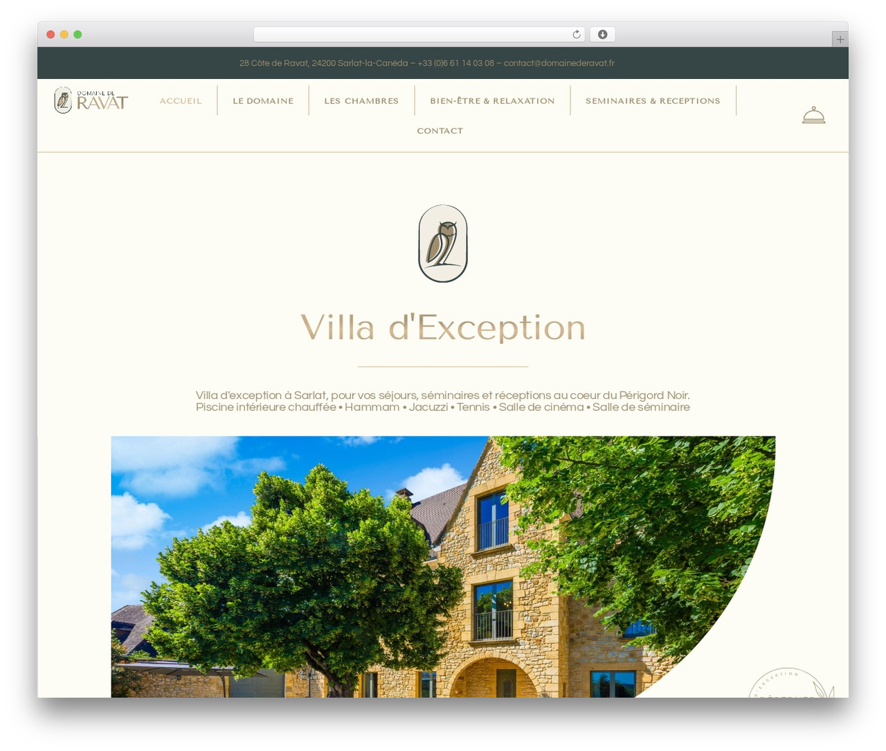 WordPress theme ALIOKI Création - domainederavat.fr