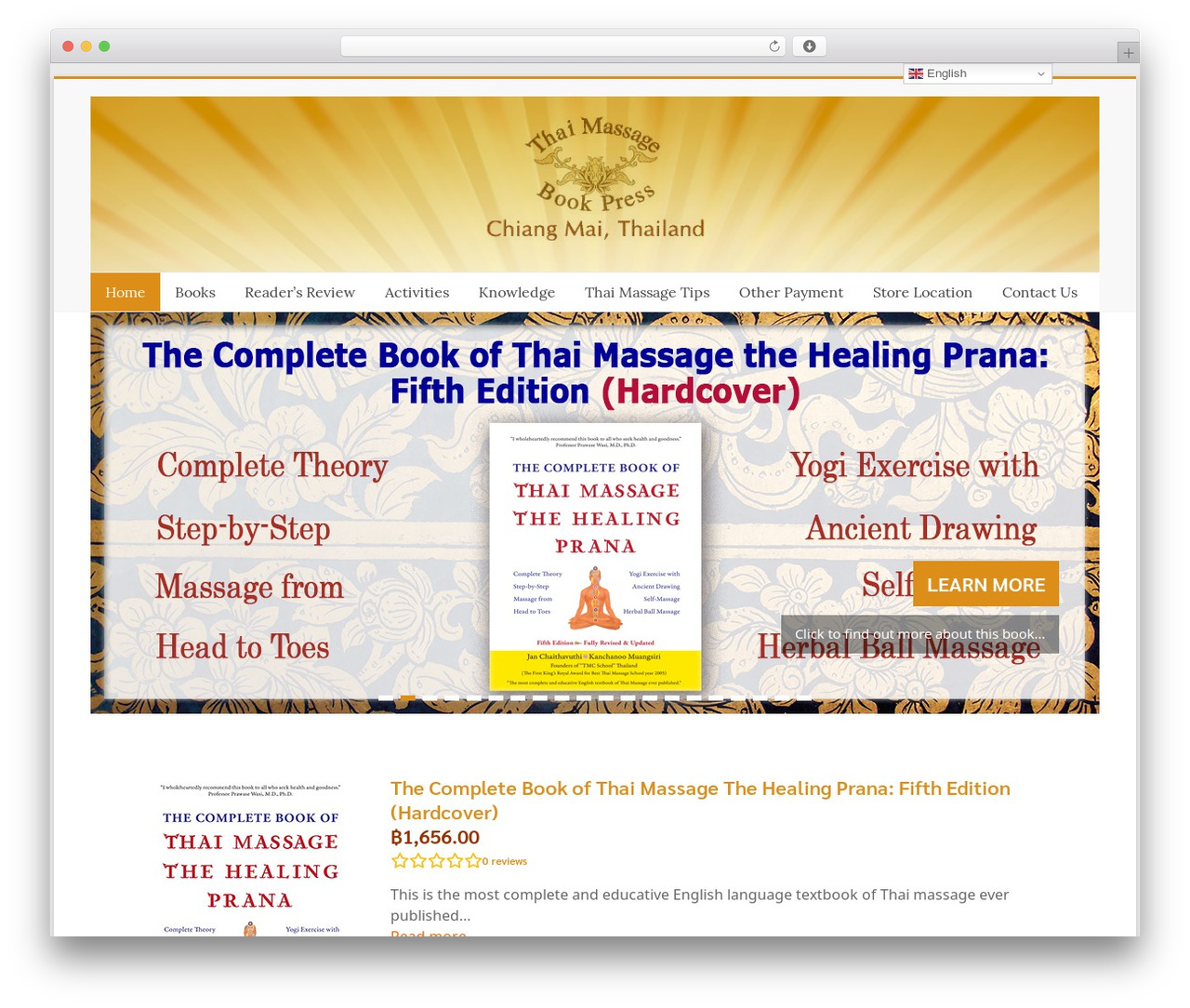 Accelerate Pro massage WordPress theme - thaimassagebook.com