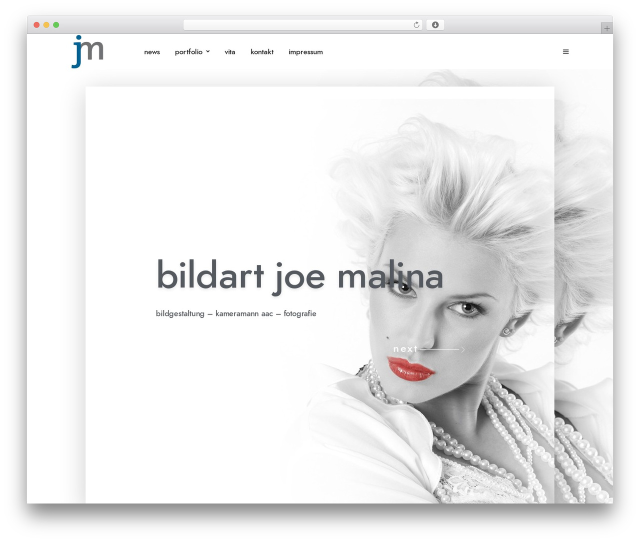 Framed WordPress website theme - artbild.at