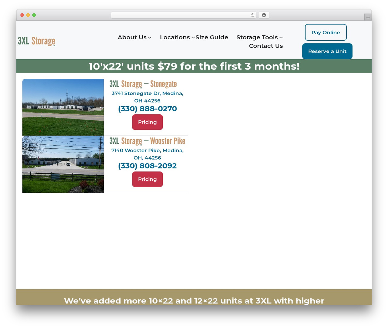 GeneratePress WordPress theme design - 3xlstorage.com