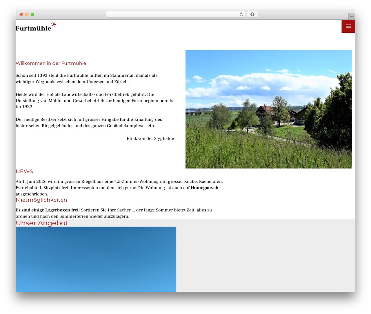 Studio best WordPress theme - furtmuehle.ch