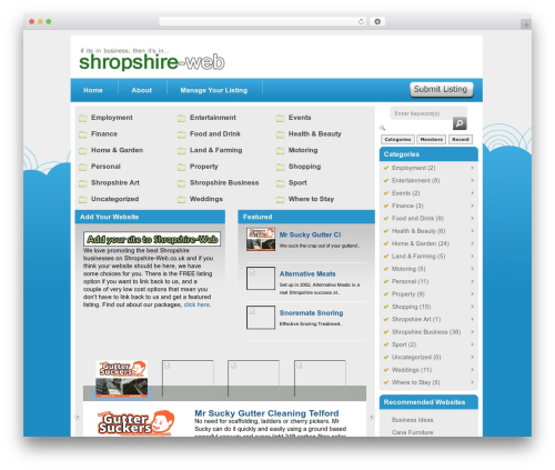 DirectoryPress WordPress theme - shropshire-web.co.uk