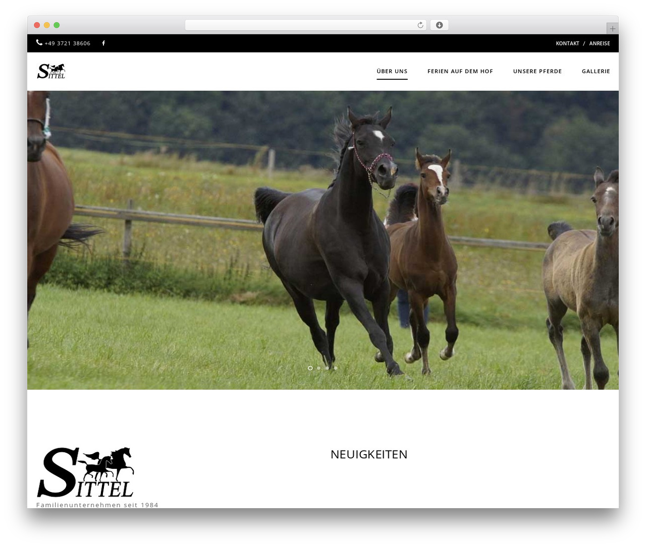 WordPress theme H-Code - sittelhof.de
