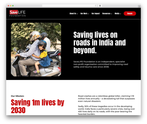 WordPress theme safe - savelifefoundation.org