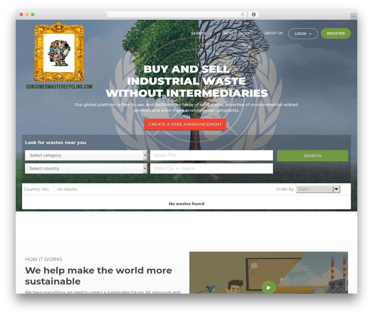 CWR WordPress theme - consumerwasterecycling.com