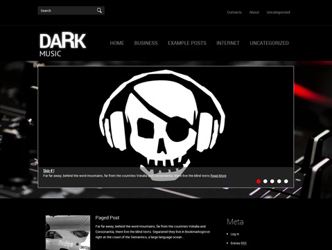 DarkMusic theme WordPress DarkMusic theme WordPress