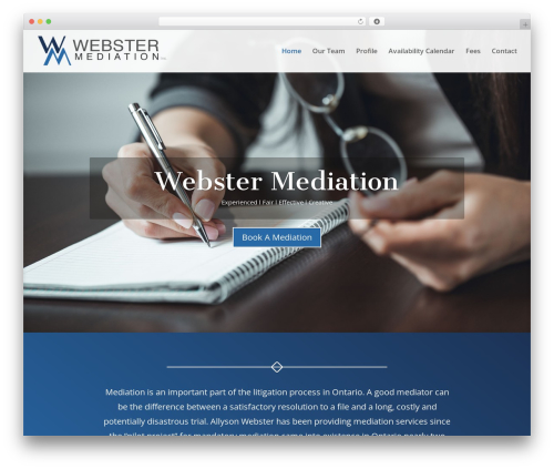 Divi best WordPress theme - webstermediation.com
