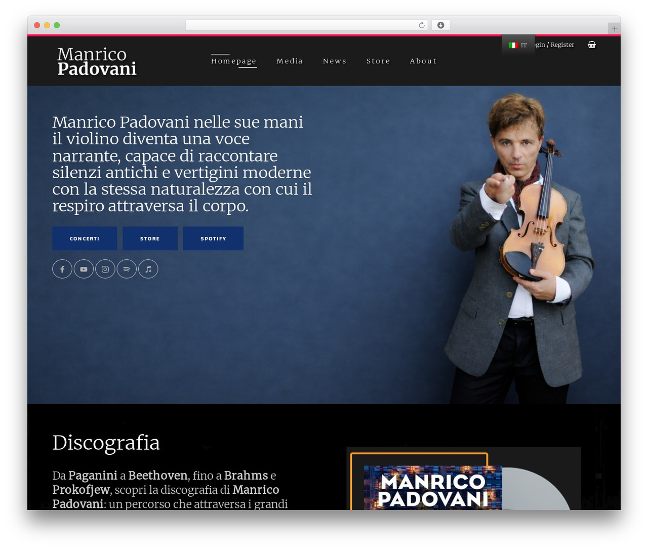 Flicker theme WordPress - manricopadovani.com