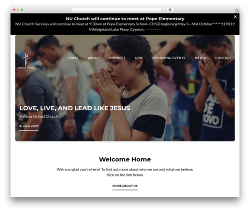 Float WordPress website theme - nuchurchtx.com