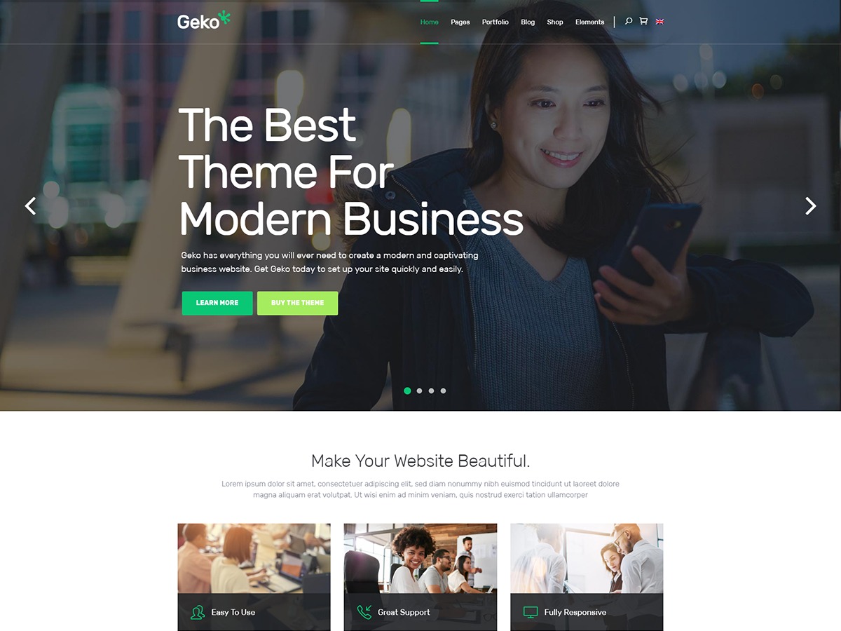 Geko Child theme WordPress