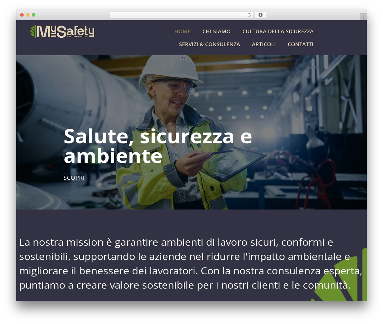 Hello Elementor theme WordPress - mysafety.it