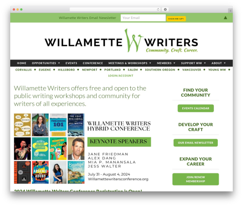 Magazine Premium WordPress news theme - willamettewriters.org