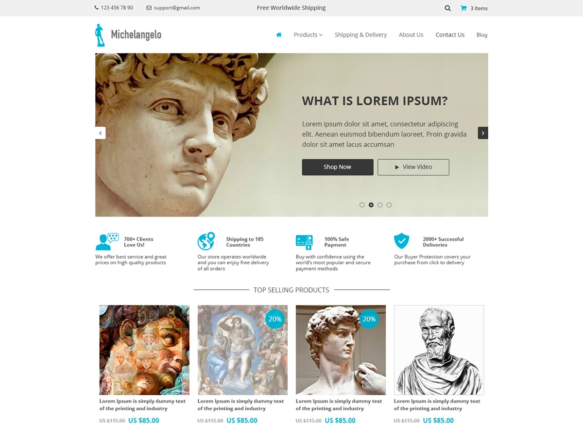 Michelangelo WordPress theme