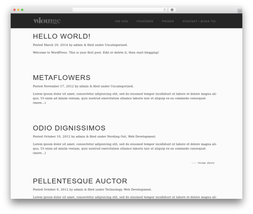 QuickStep premium WordPress theme - wiglounge.se