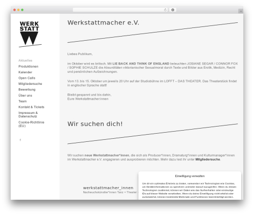 Raw top WordPress theme - werkstatt-lofft.de