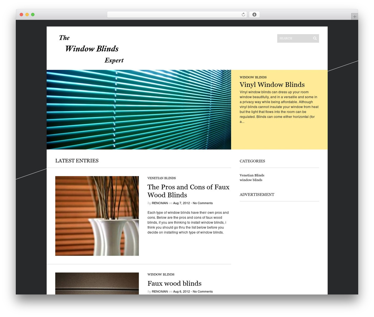 Sight WordPress theme - windowblindsexpert.com Sight WordPress theme - windowblindsexpert.com