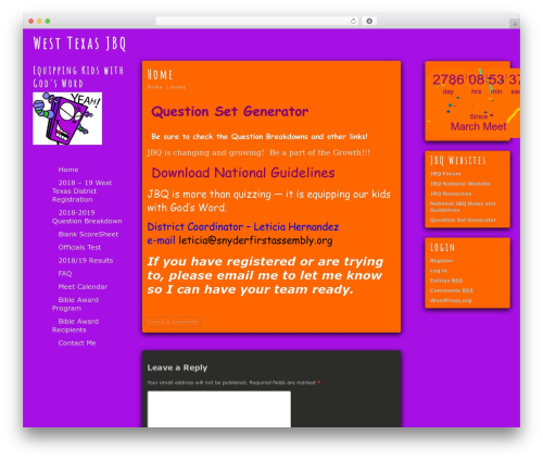 Wolf WordPress theme - wtxjbq.bibleq.org