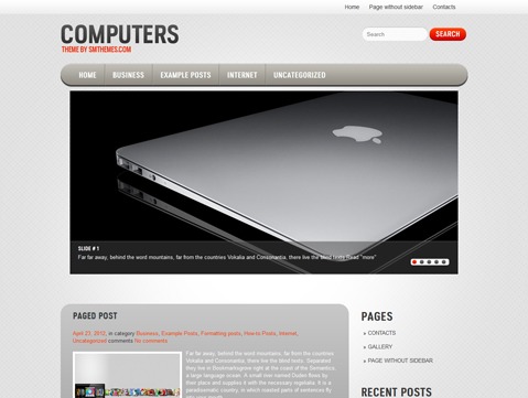 WordPress theme Computers WordPress theme Computers
