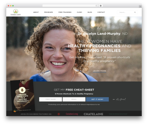 Conversion Cats WordPress theme - terralife.ca