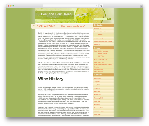 Lime Slice WordPress theme - forkandcorkdivine.com