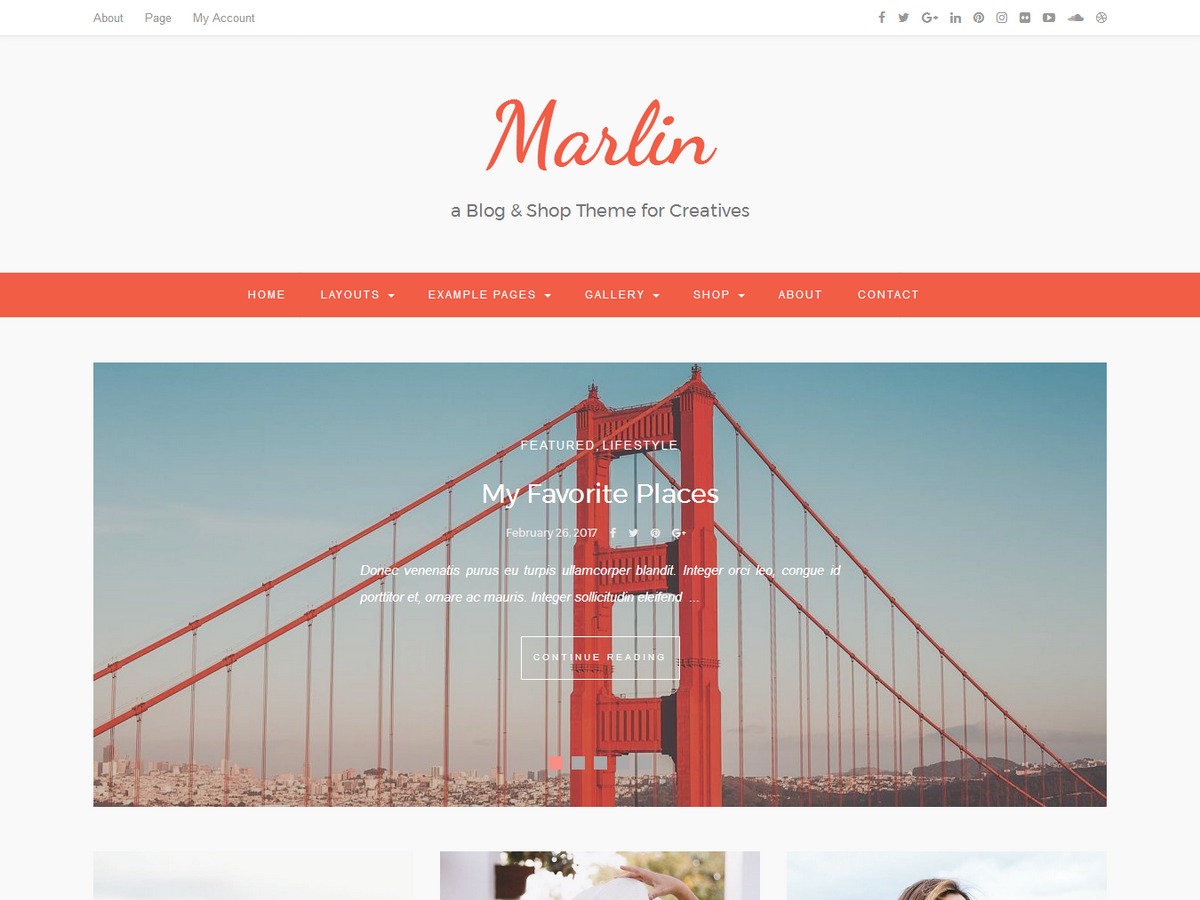 Marlin WordPress gallery theme