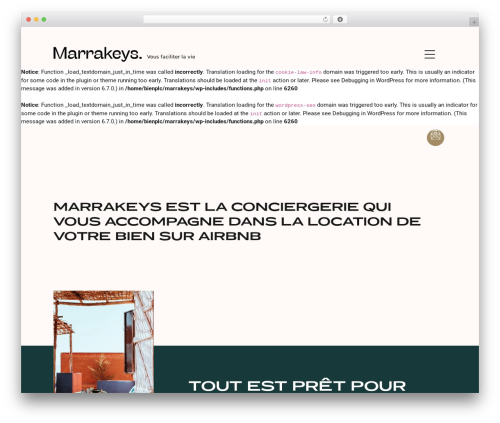 Starter Webpack theme WordPress - www.marrakeys.com