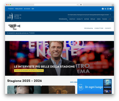 TV2000 Programma WordPress theme design - tv2000.it/effettonotte