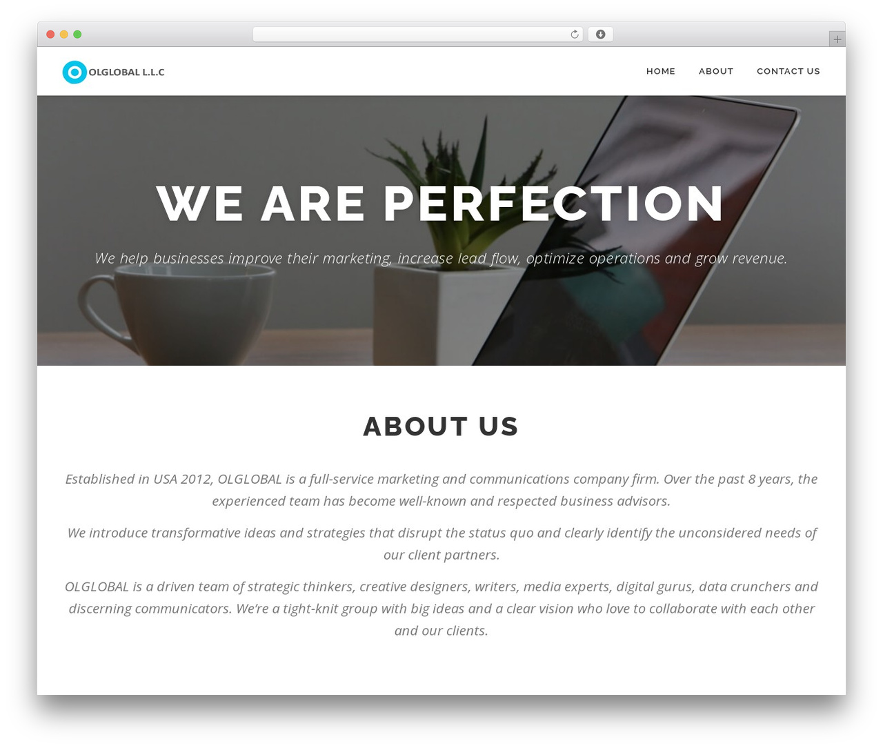 WordPress theme OnePress - olglobalmarketing.com