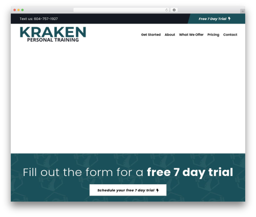 Zyth gym WordPress theme - krakentraining.com
