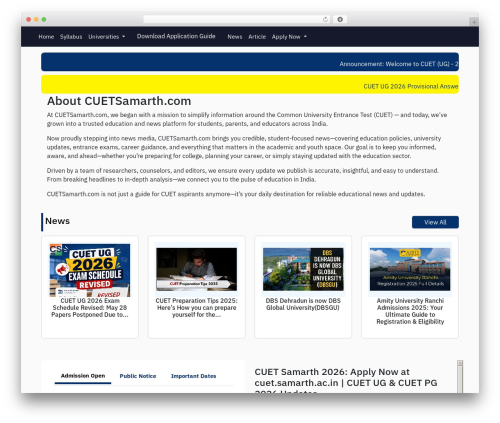 cuetsamarth WordPress theme - cuetsamarth.com