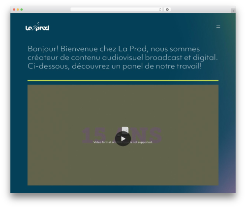 Theme WordPress Vavo - laprod.ch