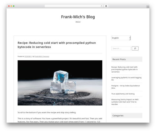 WordPress theme Noto Simple - blog.frank-mich.com