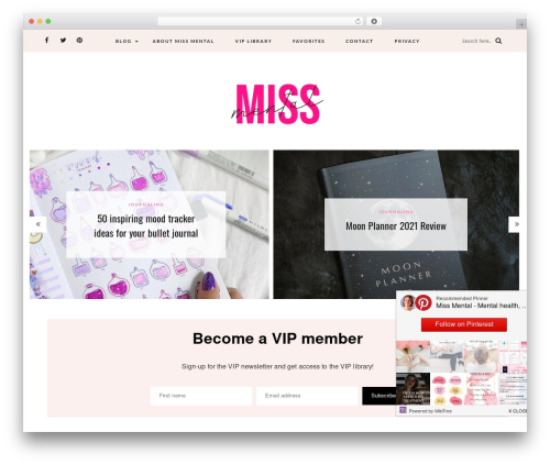 Aileen WordPress theme - miss-mental.com