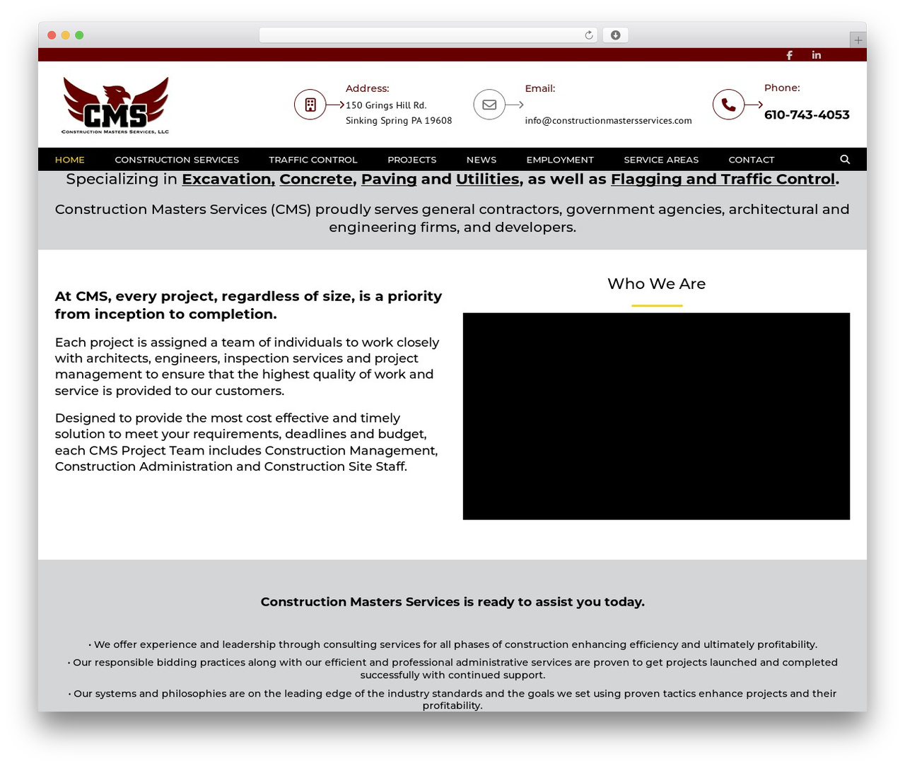 Constructo WordPress website theme - constructionmastersservices.com